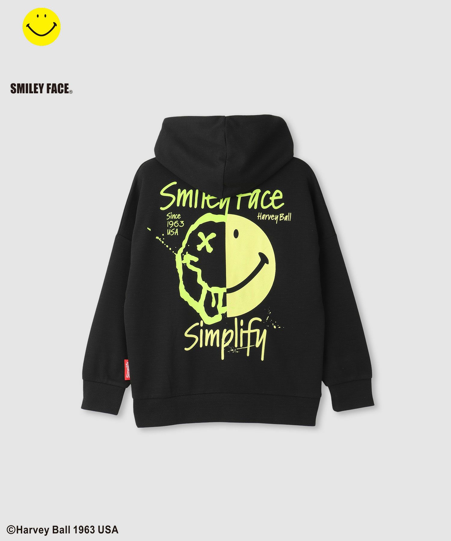 🆕【⭐訂購⭐】🇯🇵日本直送 🌀Simplify 噴繪風Smiley Face 連帽衛衣［2款選］🌀[ELJA-0246][261126]