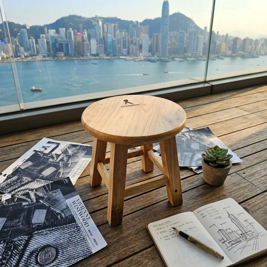 HONGKONGER 原木圓櫈