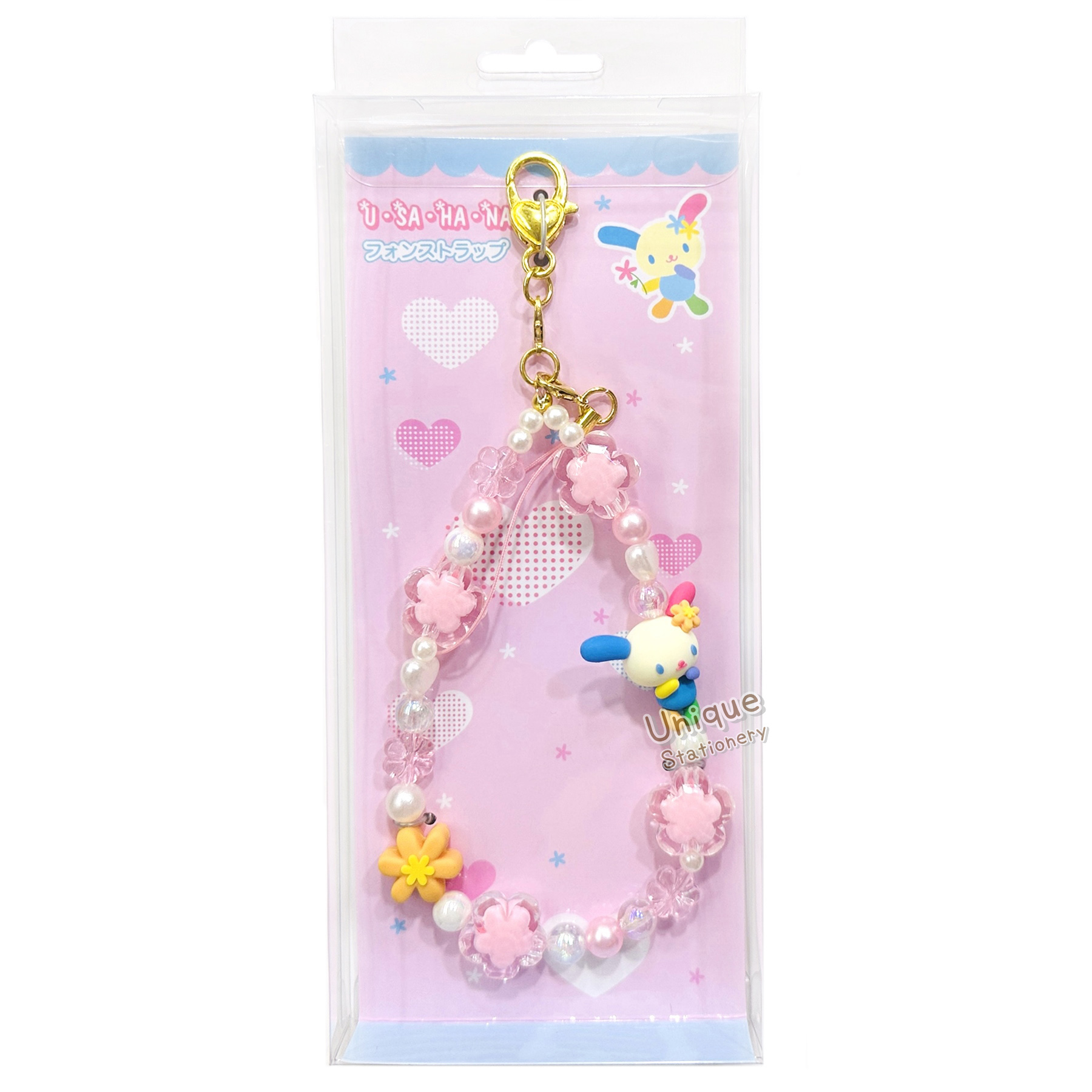現貨｜Sanrio Usahana 彩耳兔 日版 串珠 手機掛繩 (US06-01)