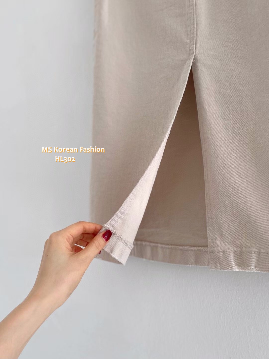 HL302 韓國🌼Howluk彈力棉後開叉半裙