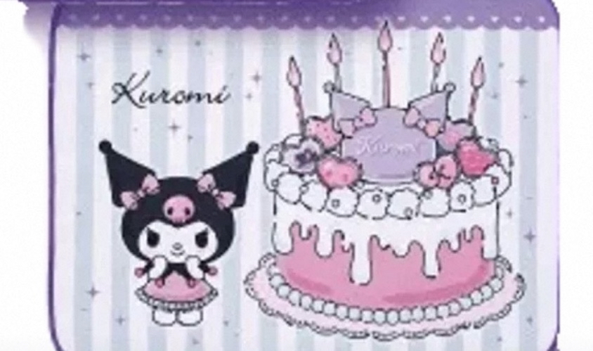 現貨｜kuromi 生日系列 毛巾（藍色）