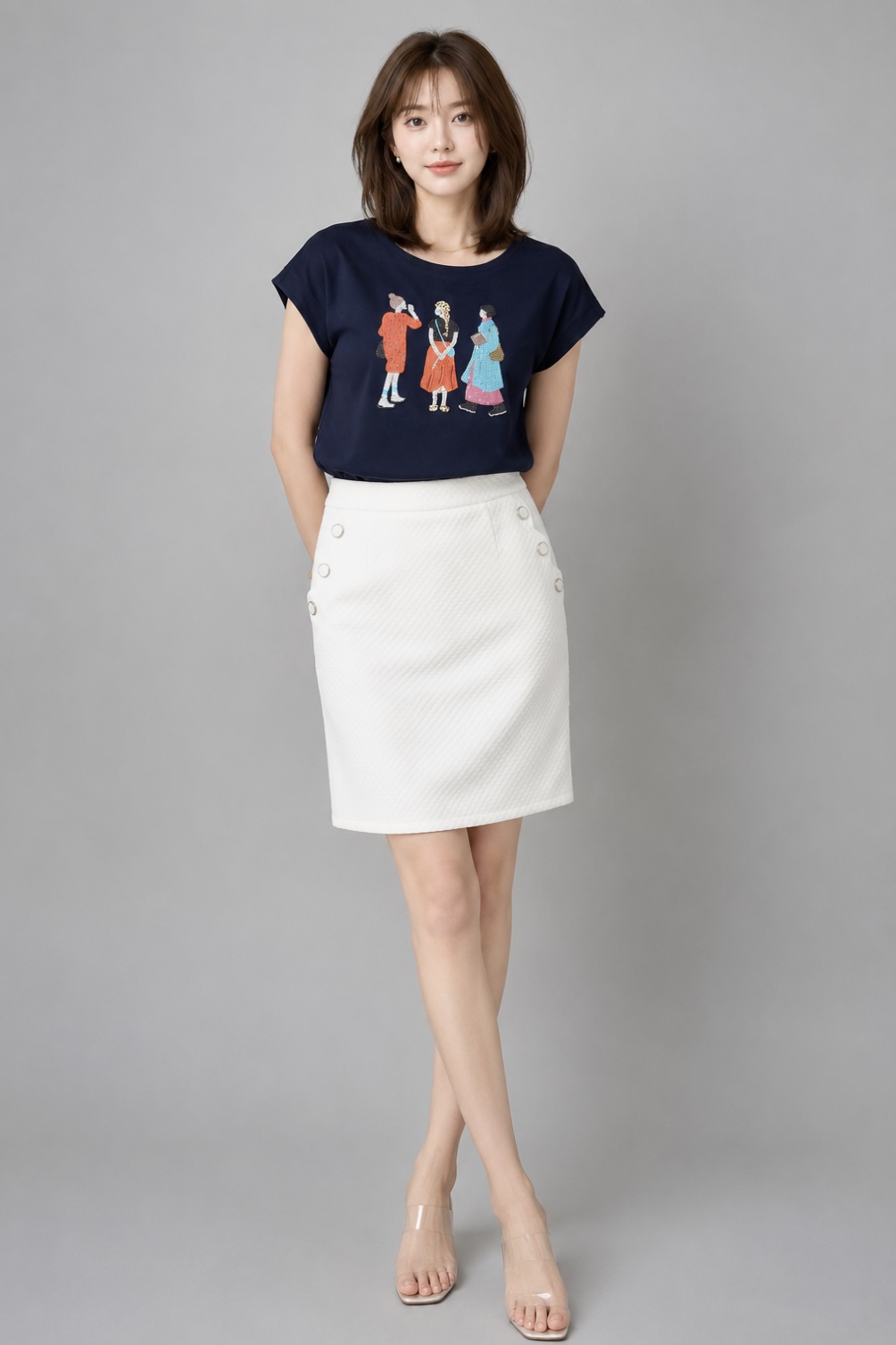 34601 Muse Embroidered Relaxed Tee
