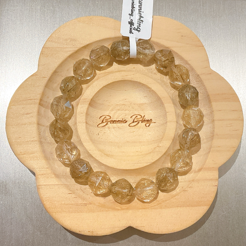 星型切割銀髮晶手串