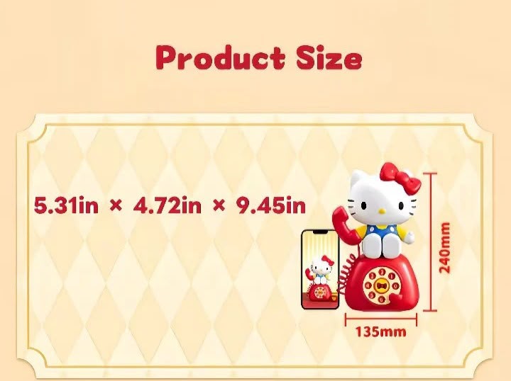 MarTube x HelloKitty 復古電話機搖頭音響