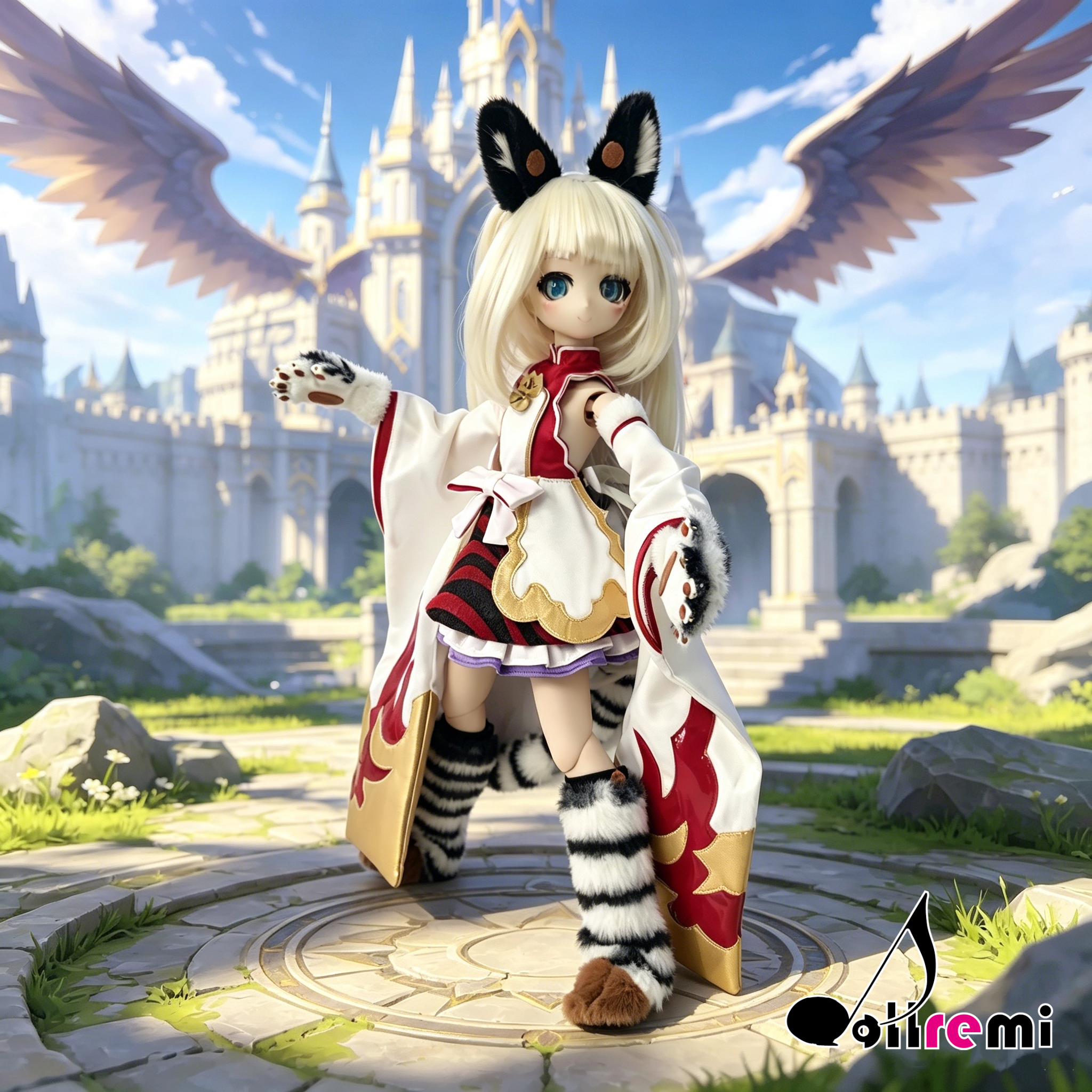 【dollremi】(DD0935) COS 碧藍幻想 Granblue Fantasy 虎神將 辛妲拉 Cidala - 白桃 Bai