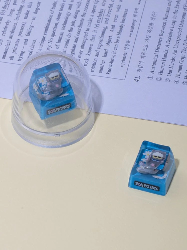 📦訂購 韓國代購 ZO&FRIENDS ZOA RESIN KEYCAPS 灰貓樹脂鍵帽