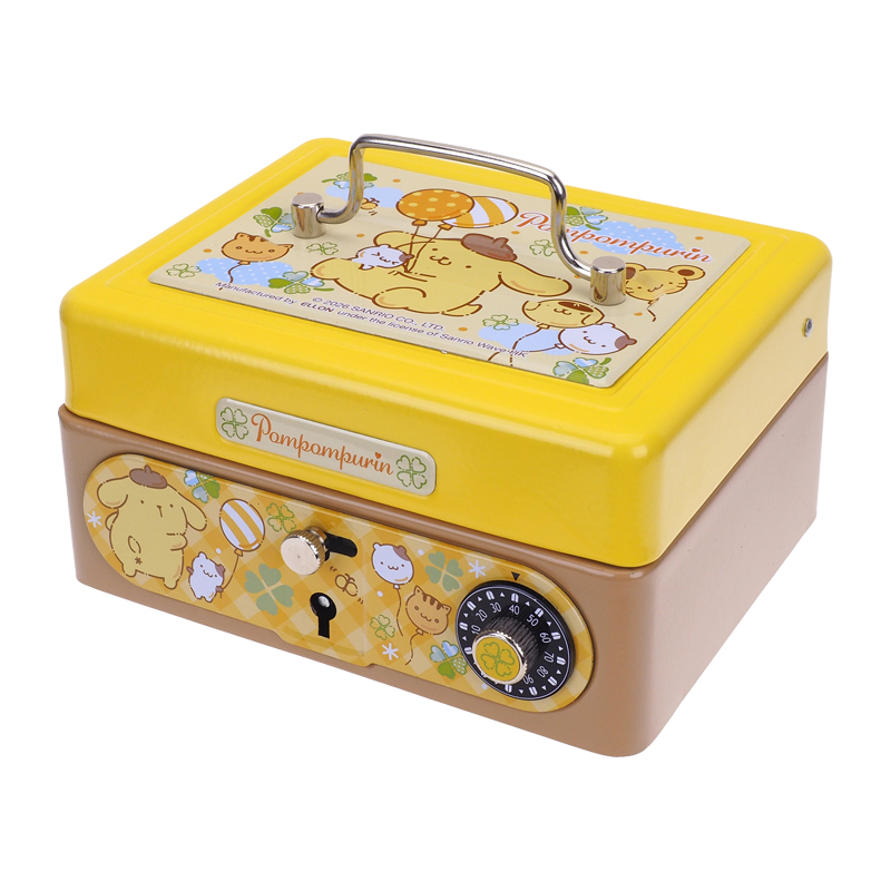Pompompurin Metal Cash Box with Dial Lock & Key (S) 夾萬連密碼鎖及鎖匙 (細)