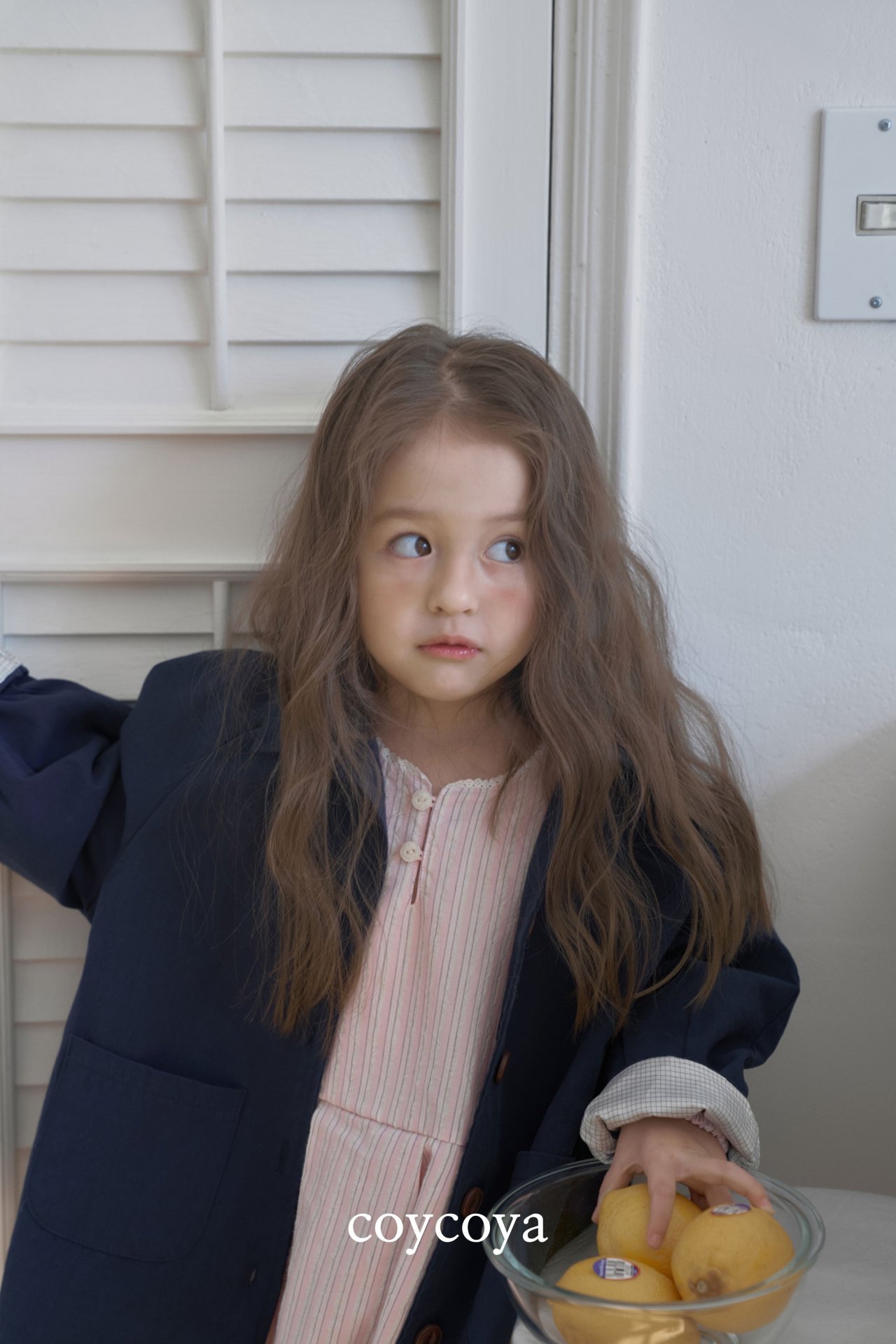 🌸預訂 韓國直送🌸🇰🇷COYCOYA兩色條紋蕾絲領長袖連身裙