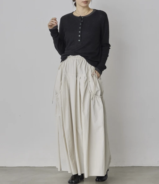 輕盈彈性網紗亨利領上衣 - 2026 流行穿搭  長䄂上衣 春夏時尚穿搭 獨特設計 成人休閒 日常穿搭 易於配搭 日本直送   #JP-I-260033