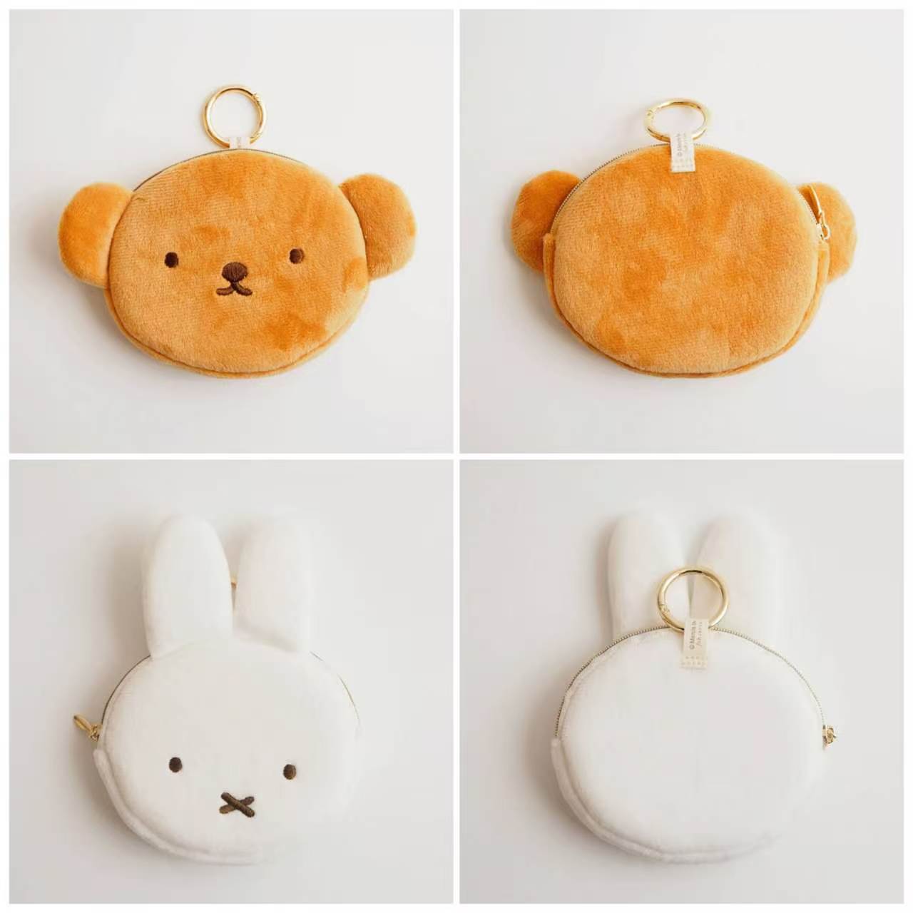 【日本直送】Miffy / Boris 刺繡 Chewy 模切袋 Die-Cut Pouch