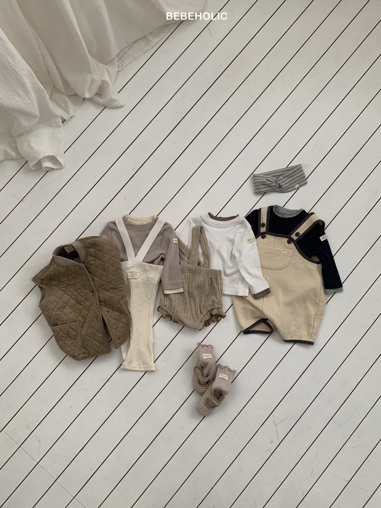 🌸預訂 韓國直送🌸🇰🇷BEBEHOLIC三色假兩件長袖上衣