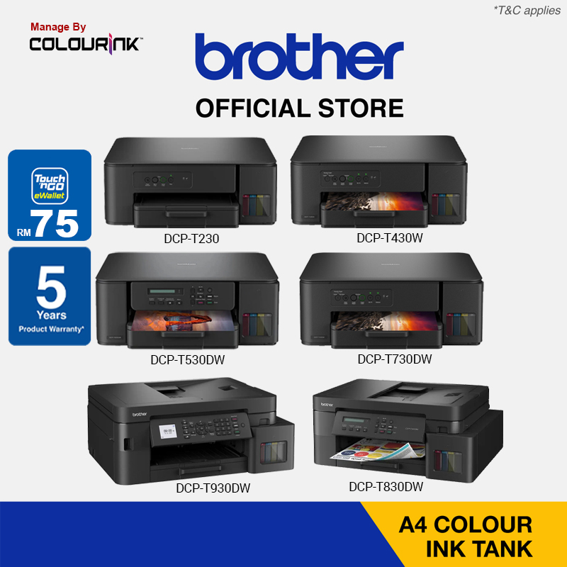 [ 5 YEARS Warranty ] Brother A4 Refill Original Ink Tank Inkjet Printer DCP-T230 DCP-T430W DCP-T530DW DCP-T730DW DCP-T830DW MFC-T930DW