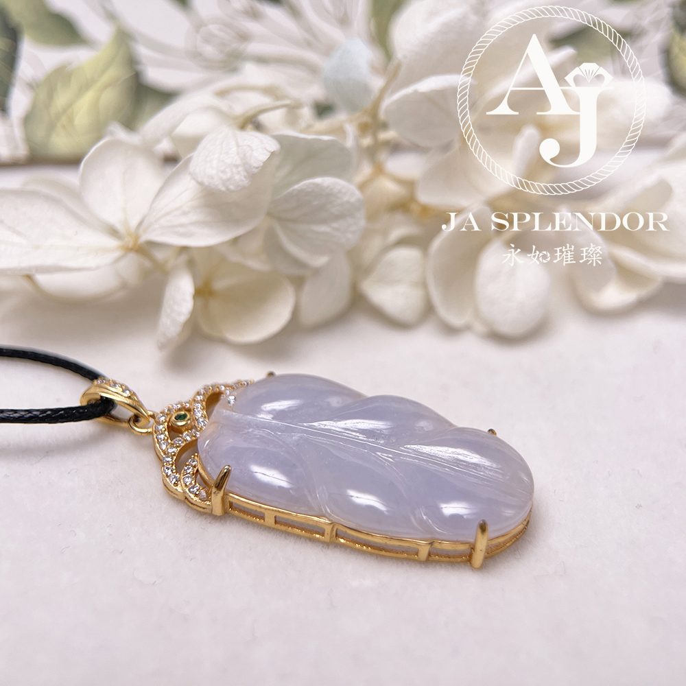 JNS-56 天然翡翠A 冰潤紫羅蘭事業有成/金枝玉葉
