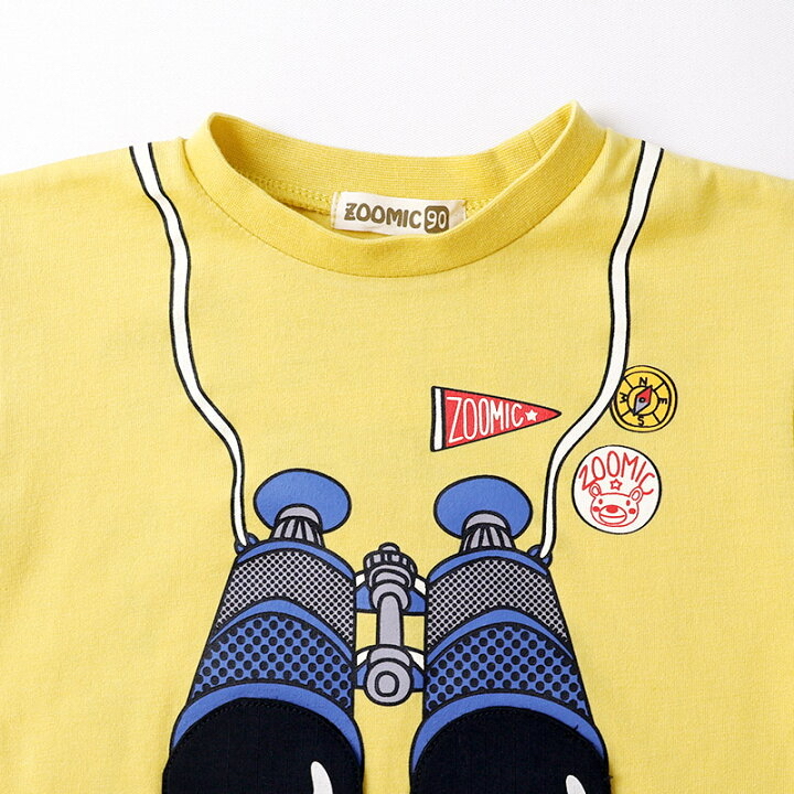 🇯🇵預訂 日本直送🇯🇵Zoomic兩色望遠鏡翻蓋前後印花撞色短袖T恤