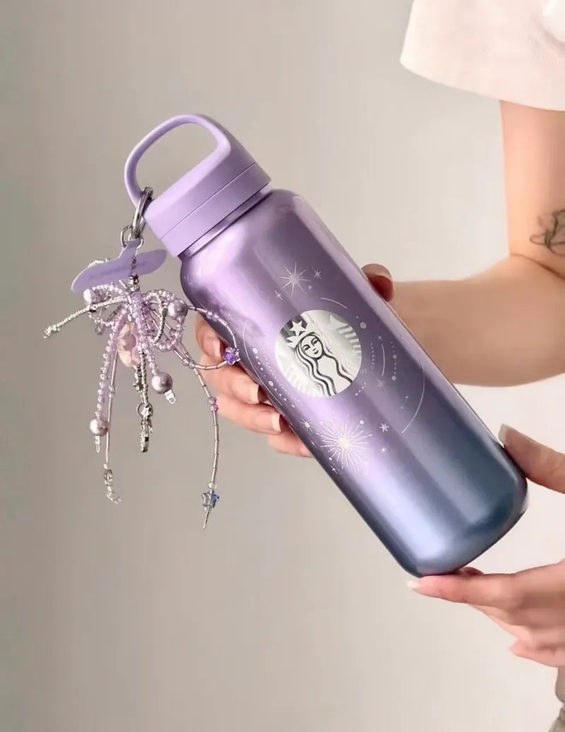 💯STARBUCKS 2026 紫夜星河不鏽鋼保溫杯+掛件