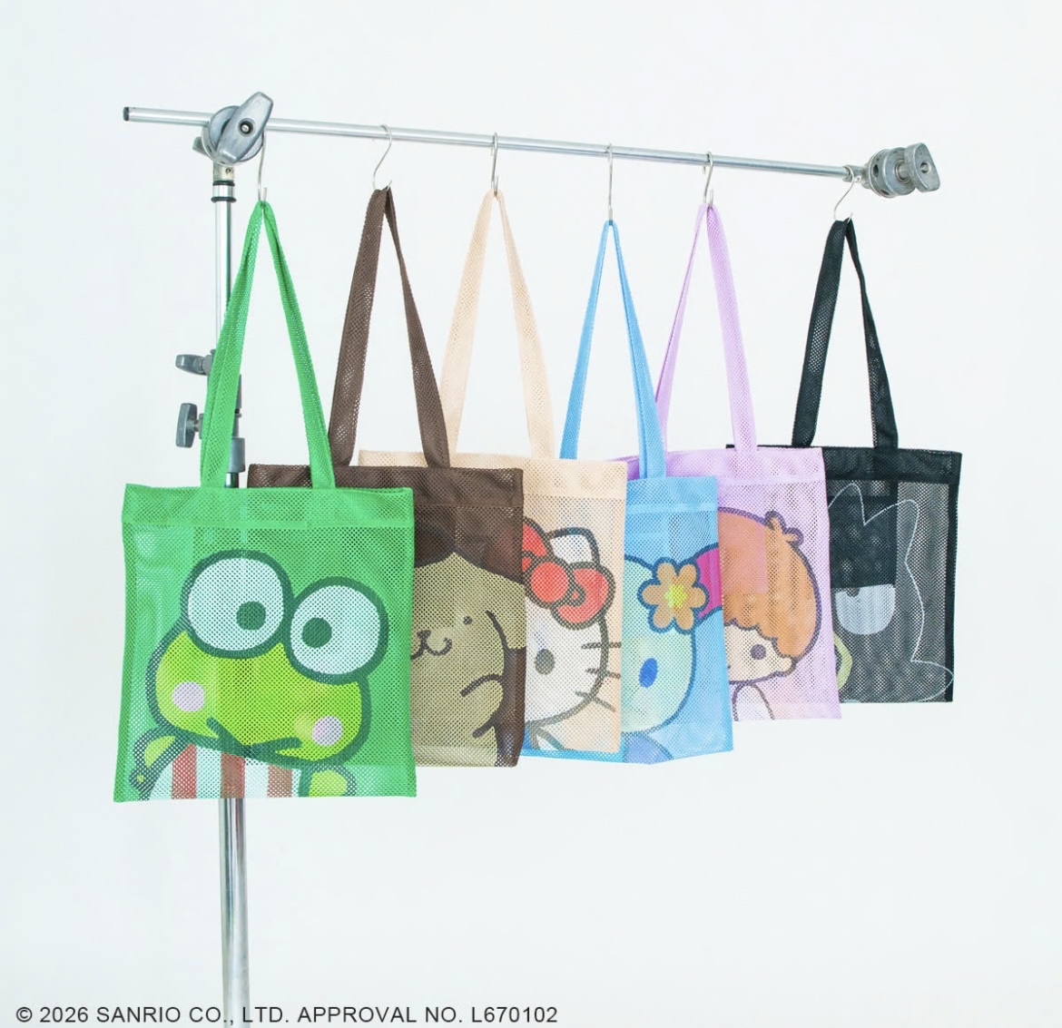 日本預訂📍日本Sanrio得意雙面圖案網面Tote Bag 1/4日本開售