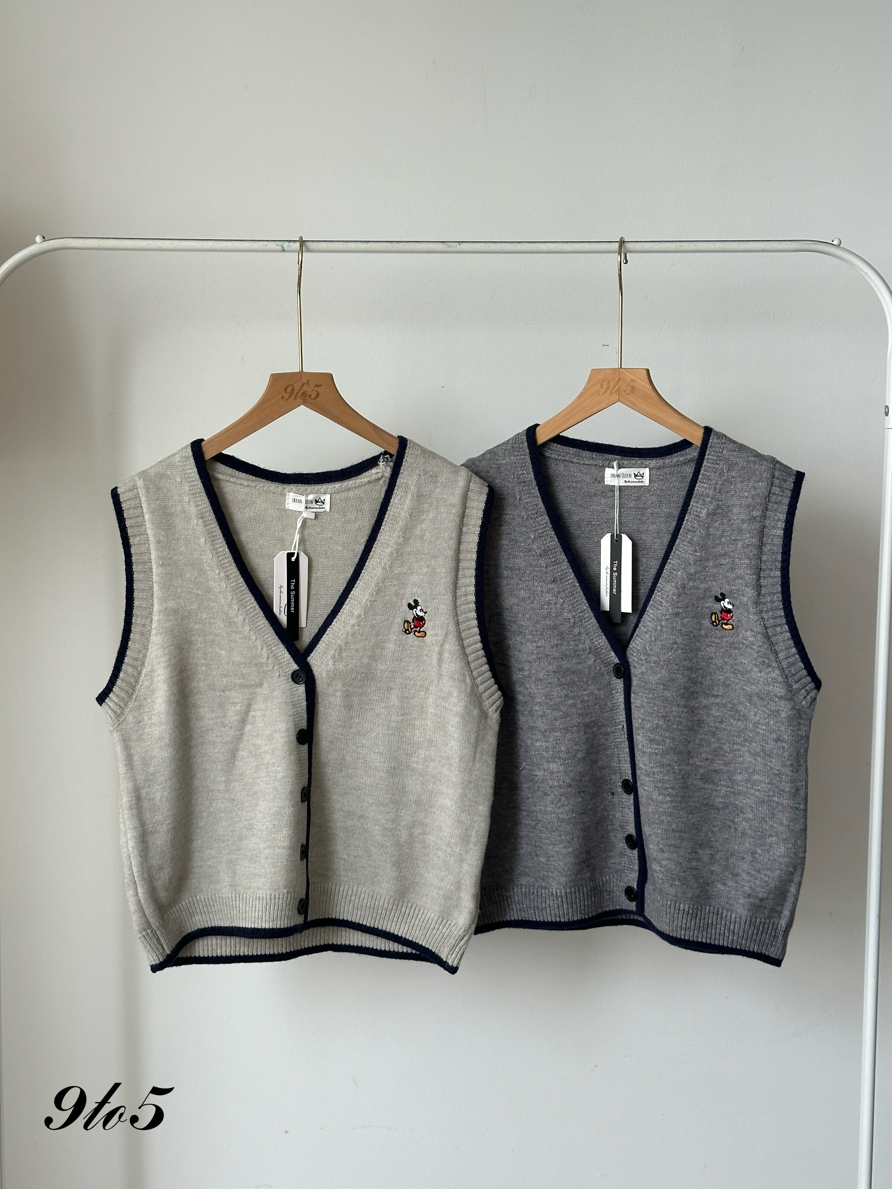 T4050 Mickey Knit Vest - 4 Colors