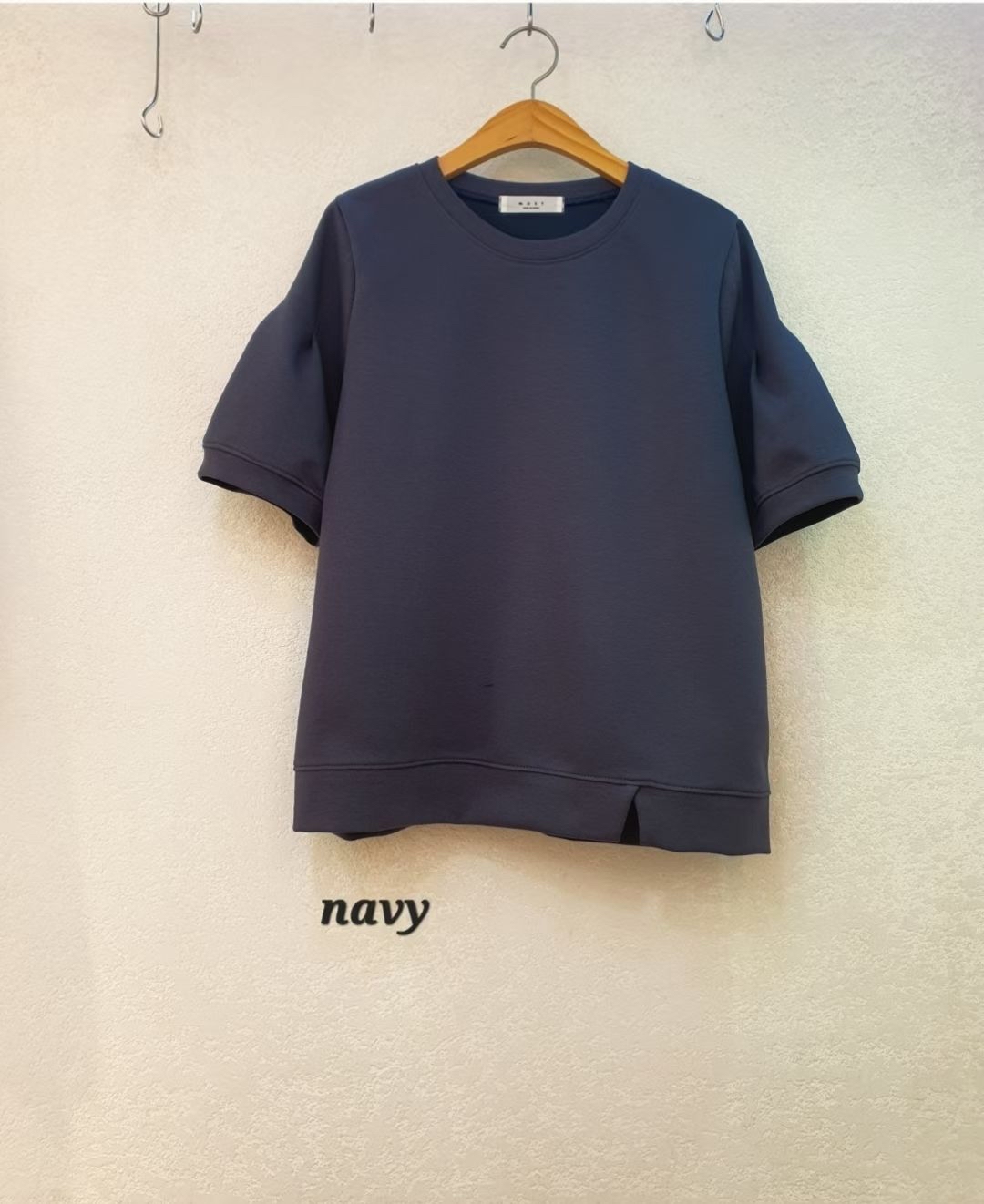 混棉泡袖淨色 Top 