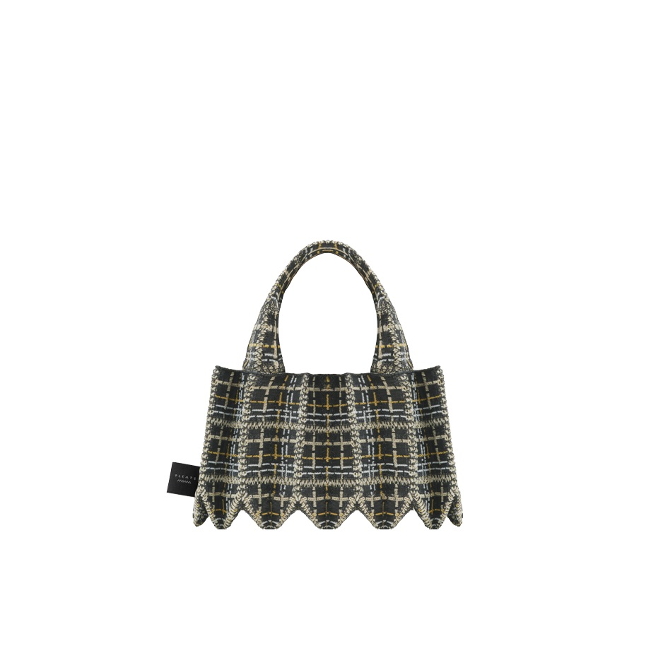 PLEATSMAMA Tweed Mini Tote Bag (4色)