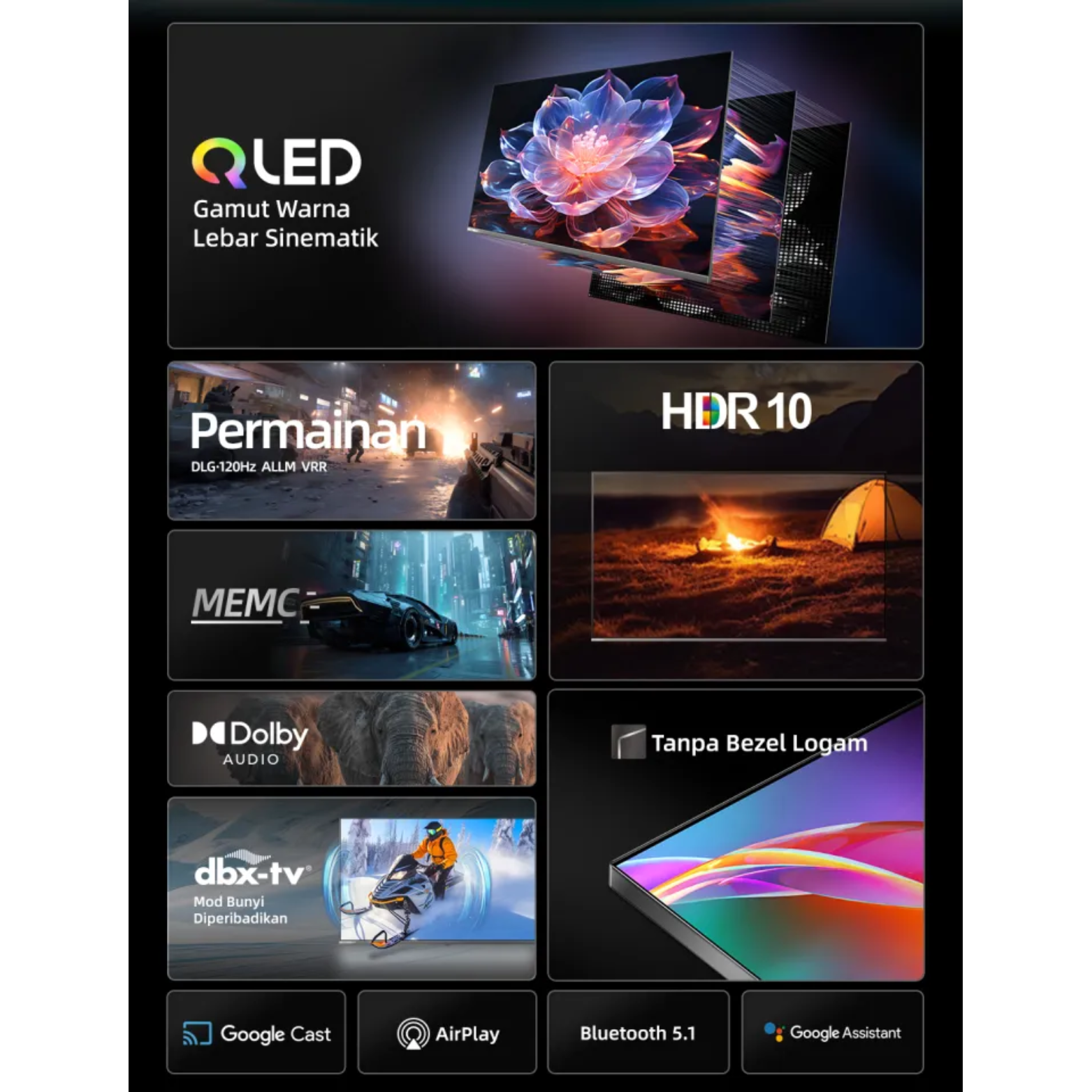 CHiQ U50QM9 50 Inch 4K QLED Google TV