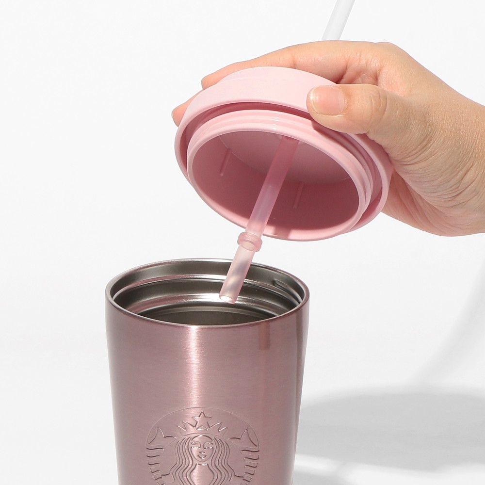 《日本🇯🇵 STARBUCKS 2026 Feel the Breeze 限定系列》粉紅漸變不鏽鋼保溫杯 473ml (配備兩種杯蓋)