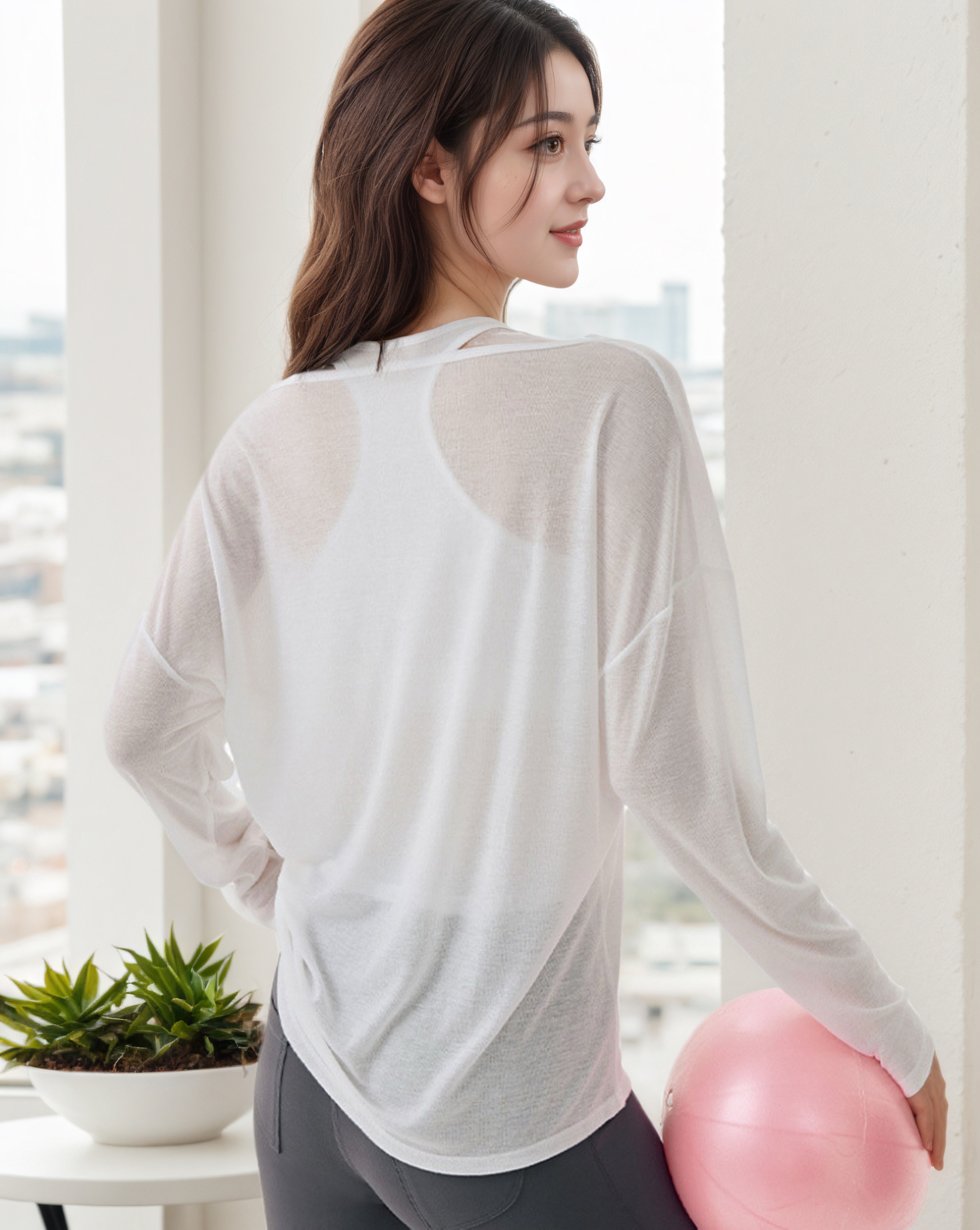 長袖罩衫運動背心疊穿兩件套