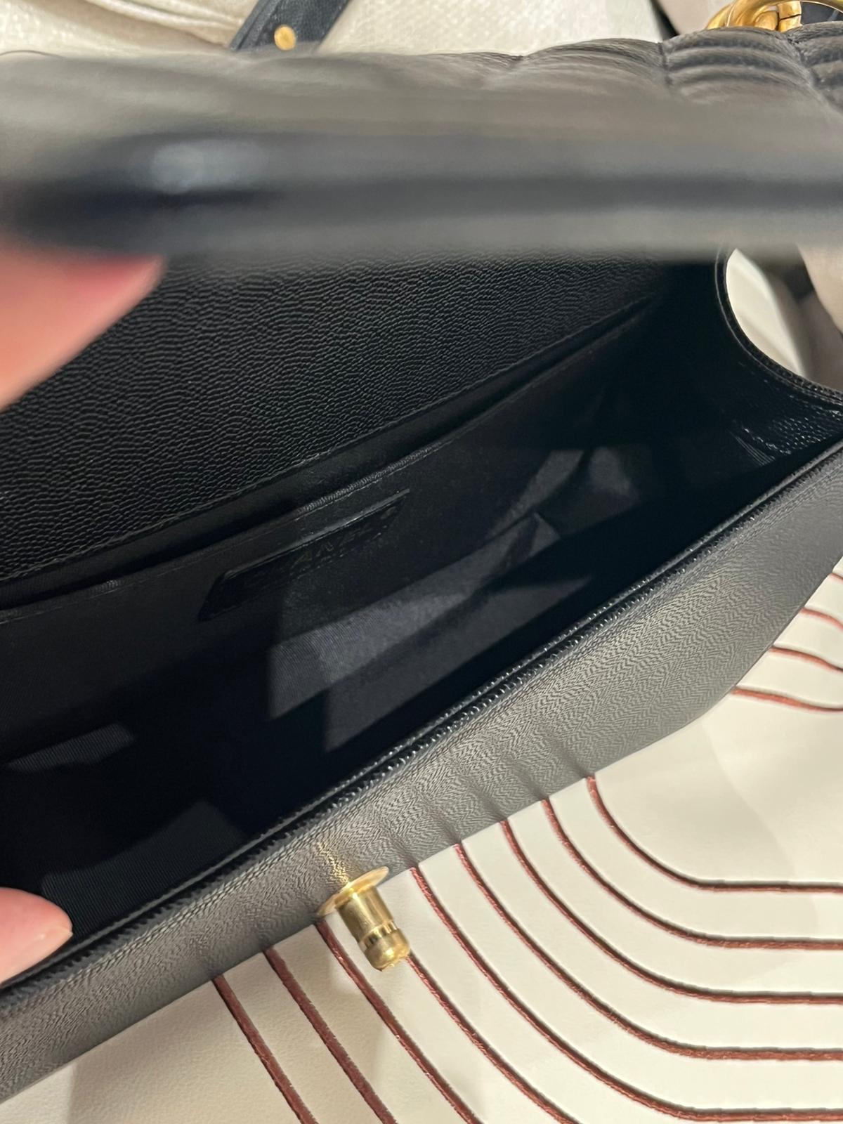 Chanel boy 25cm A67086 黑色荔枝牛皮金扣 100%Authentic,Unused ✅專門店收據收據✅28CARD✅dust bag✅box