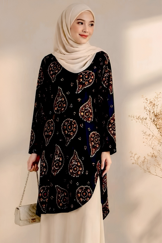 LINEN TUNIC - Black Spade