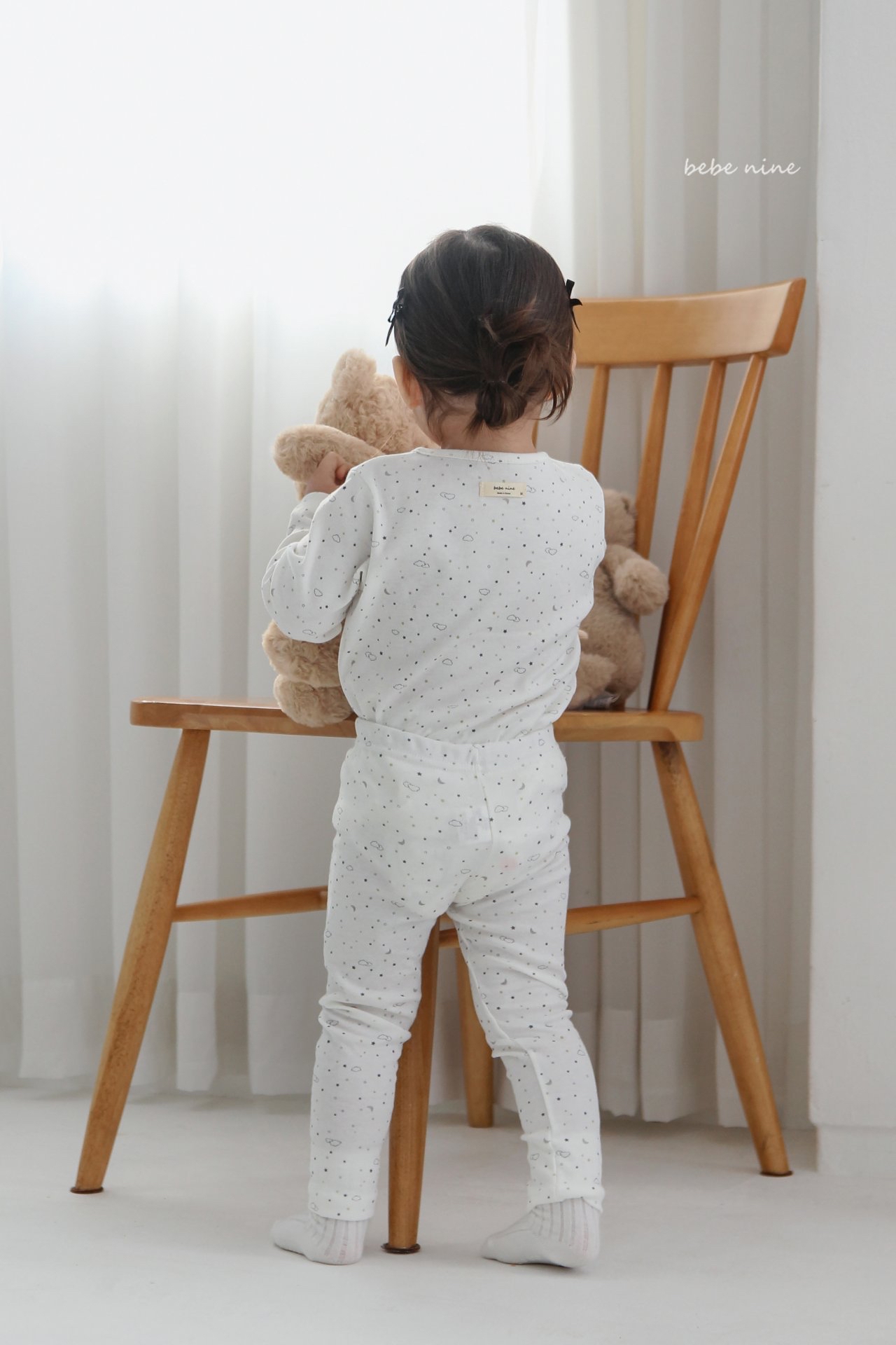 🌸預訂 韓國直送🌸🇰🇷Bebenine兩色簡約波點星月長袖家居服上下套裝