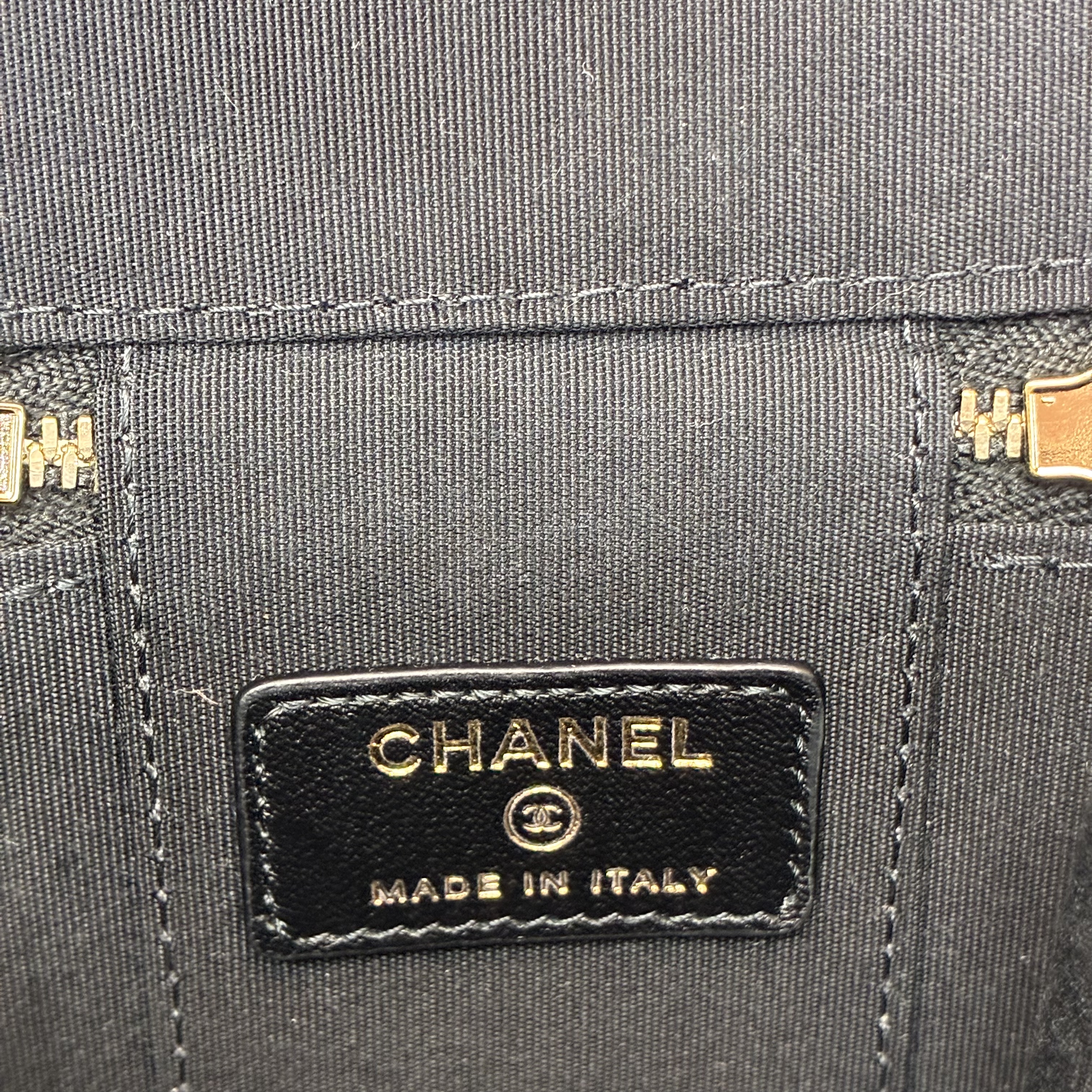 Chanel Vanity Case 黑色羊皮小廢包