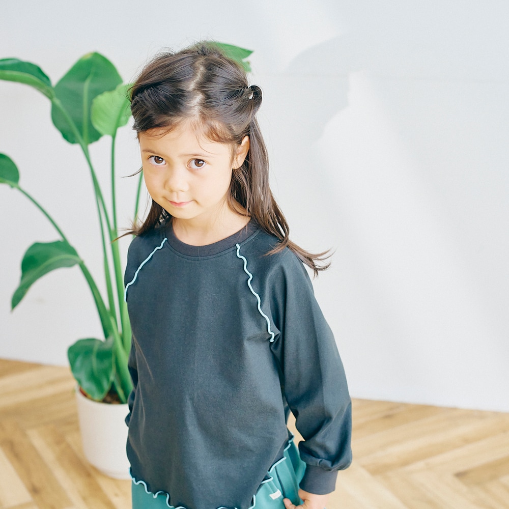 🆕【⭐訂購⭐】 🇯🇵日本直送🌀撞色 荷葉綑邊下擺 速乾上衣［2款選］🌀[ELBA-0051][260304]