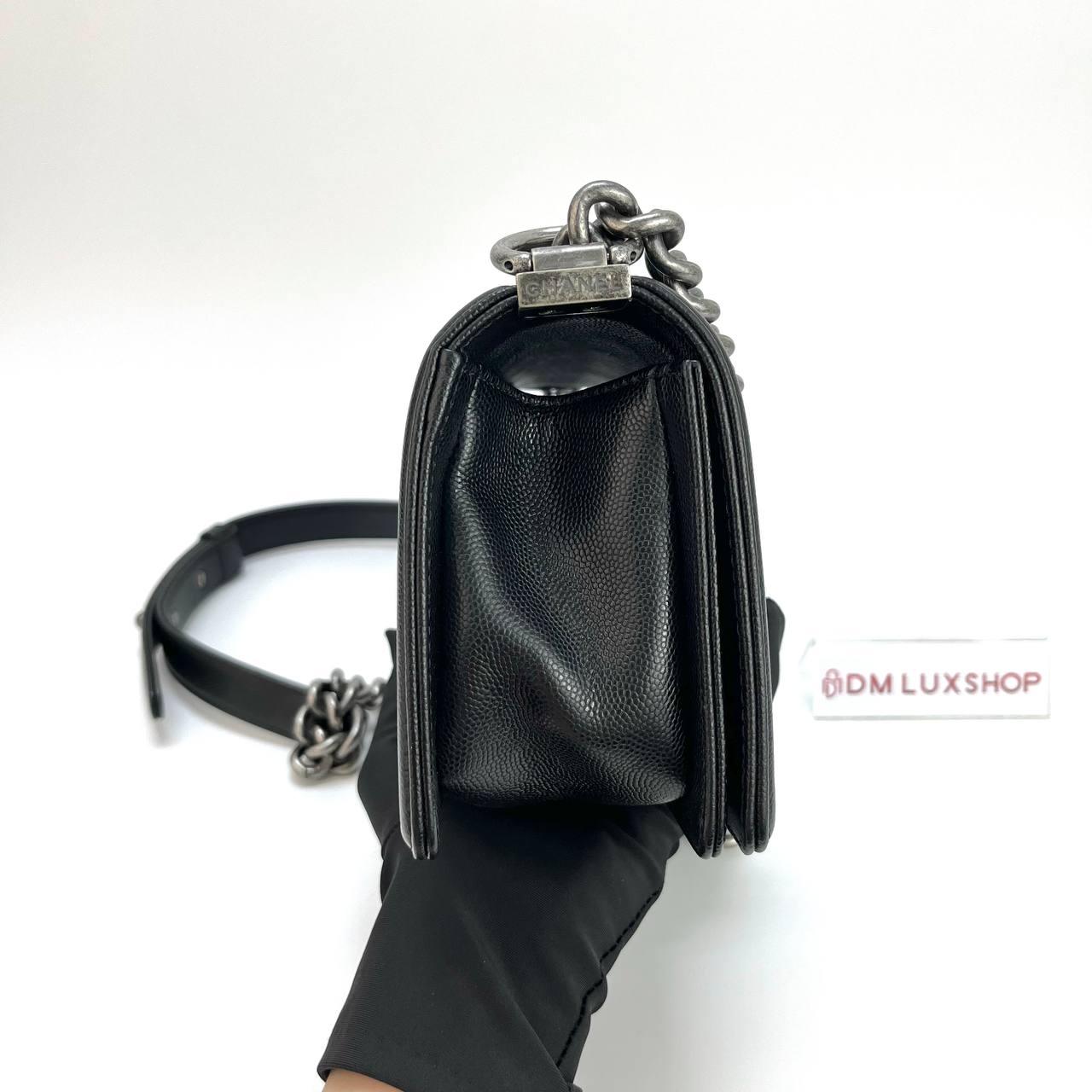 Chanel Black Caviar Boy Small SHW (Serial 26, Y: 2019)