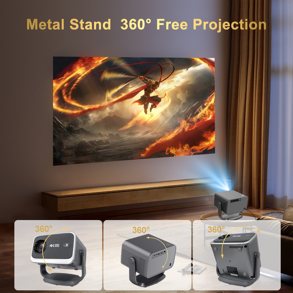 SAPPHIRE P20Ultra 智能投影機｜1080P全高清 升級版800ANSI流明｜電動對焦×4D梯形校正｜Android TV13.0系統｜WiFi6/藍牙5.4｜360°立體聲｜家用辦公影院投影機