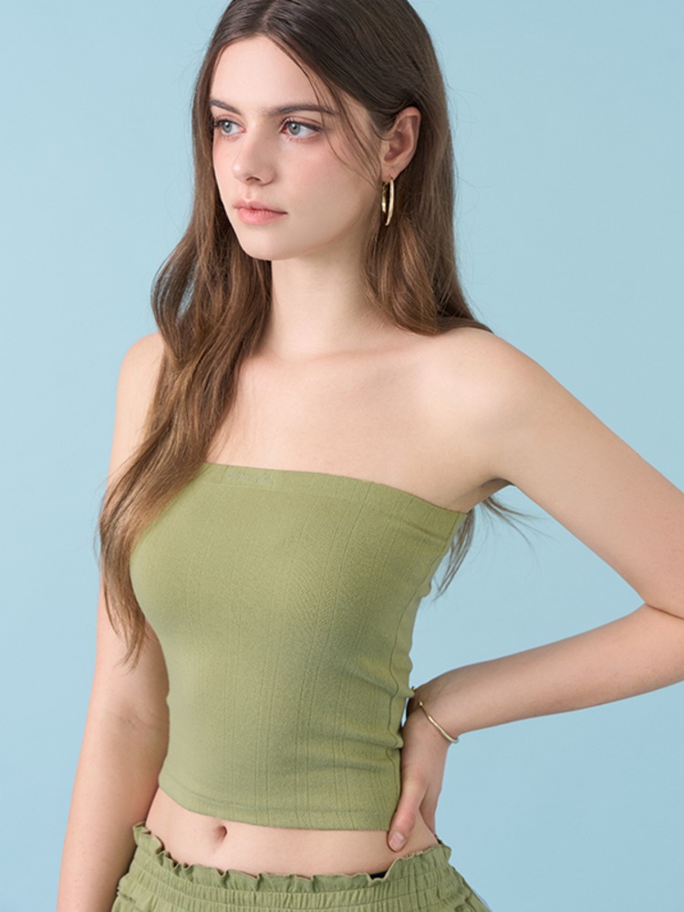 預購_Eyelet Tube Top by Grandeline