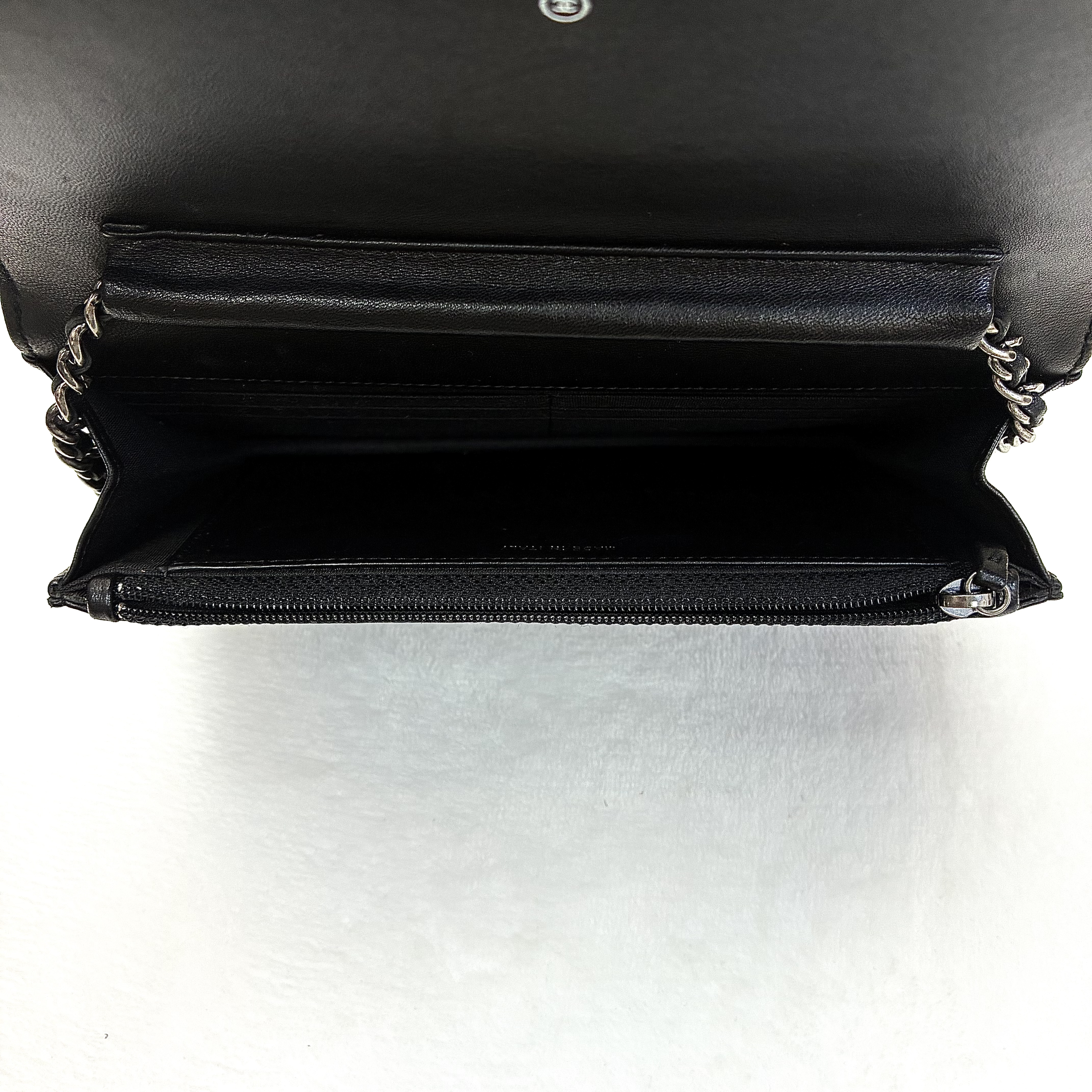 Chanel boy woc黑色銀扣