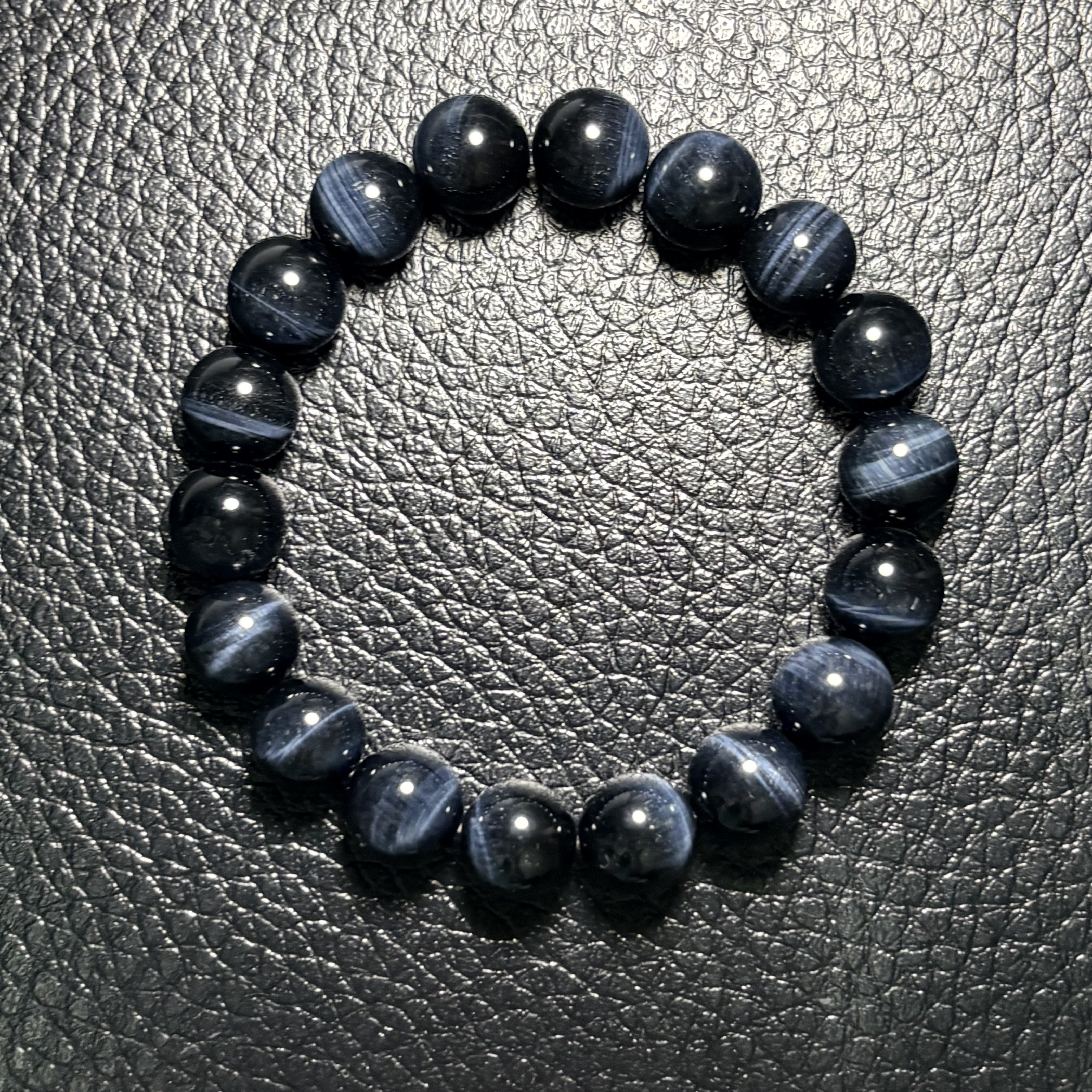 藍虎眼石手串 No.3574 | 規格：11mm珠16cm 手圈