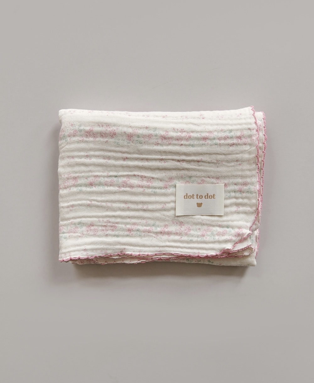 26S/S DTD Flora碎花溫馨系列-棉紗輕薄蓋毯 (M/L)