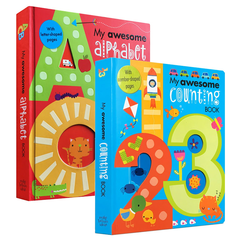 My Awesome Alphabet & My Awesome Counting Book ABC123字母數字書 2 books