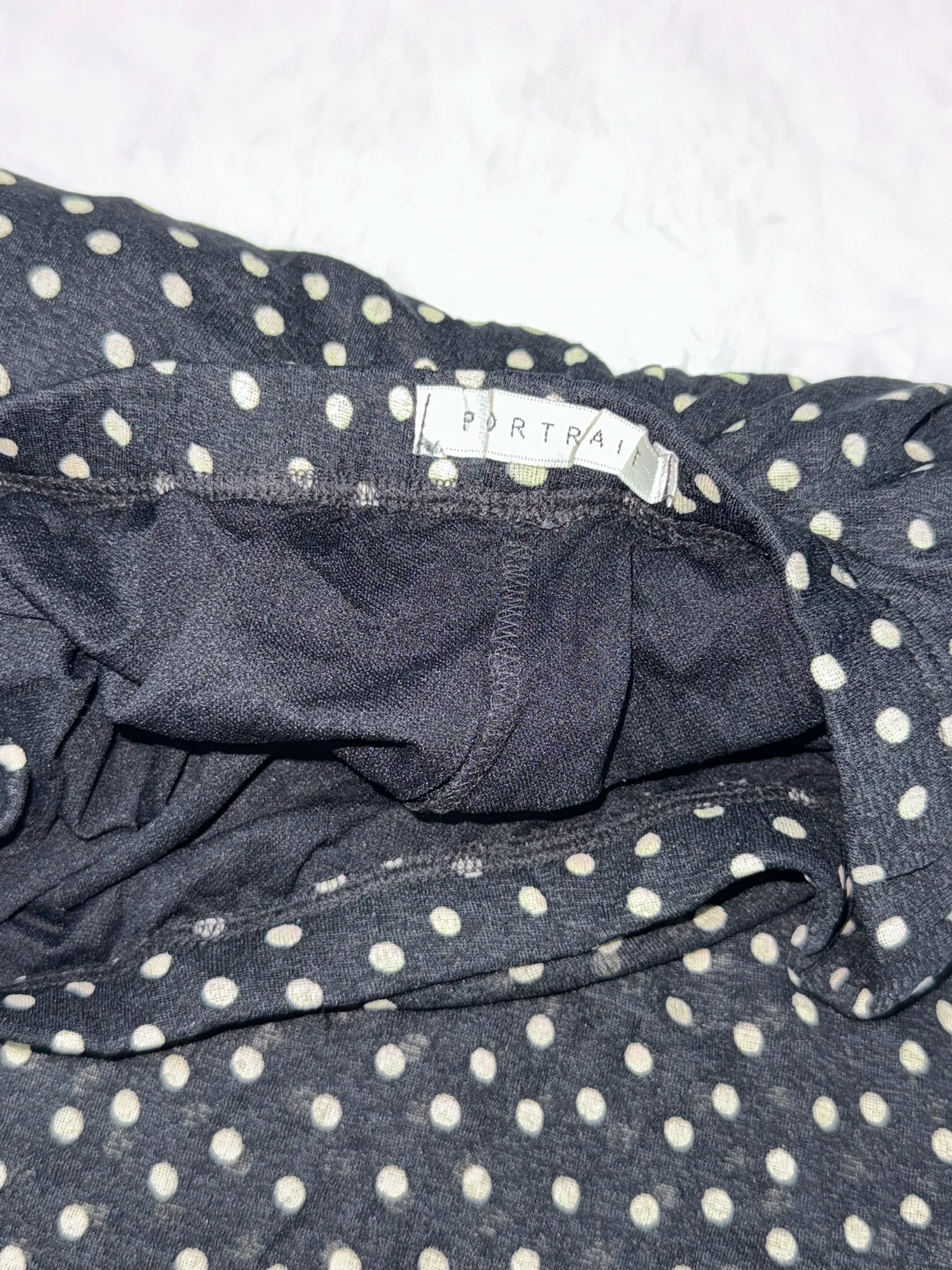 Dot Print Chiffon Mermaid Skirt with Flared Ruffle