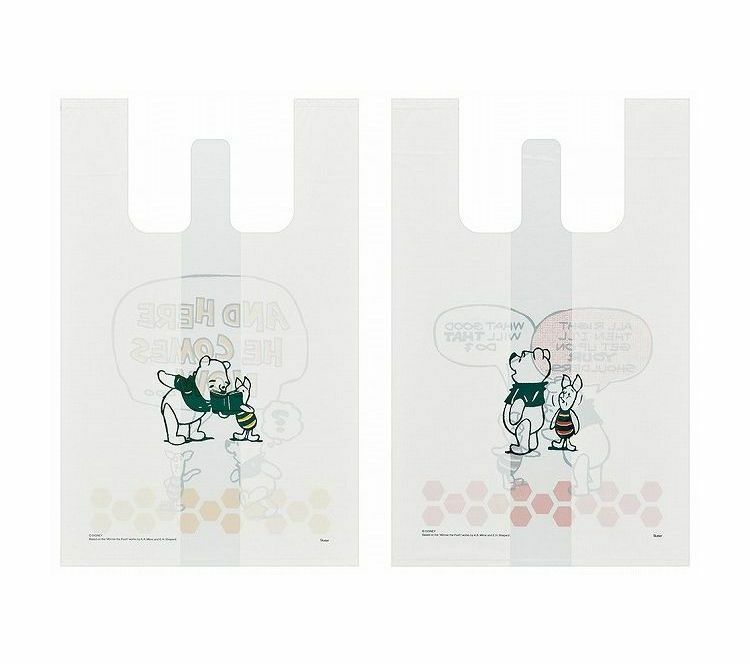 [現貨] [日本直送] WINNIE THE POOH｜ 小熊維尼 ｜ 塑膠手提袋 2款各5枚入 ｜ S SIZE 約H40xW25xD20cm {TF2412033}