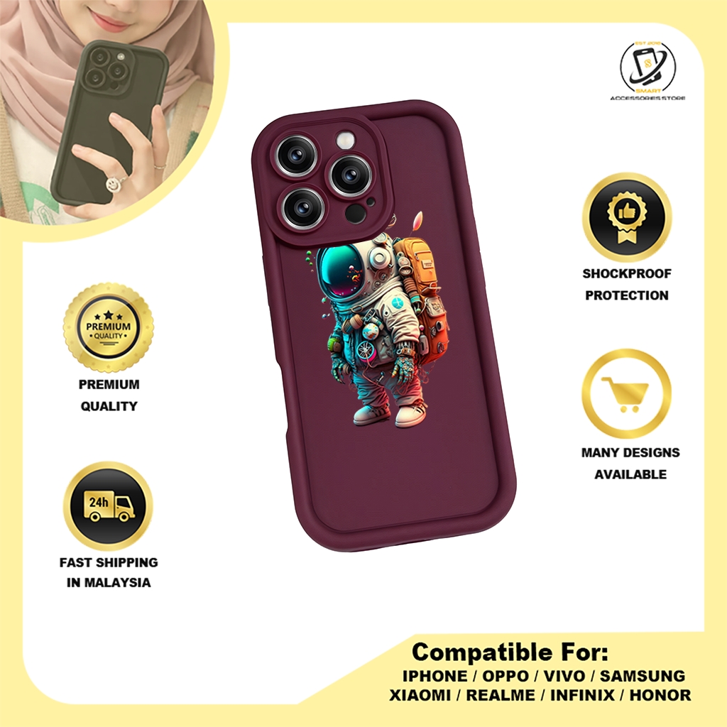 TPU DESIGN CASE PHONE FOR OPPO - DESIGN ASTRONAUT A