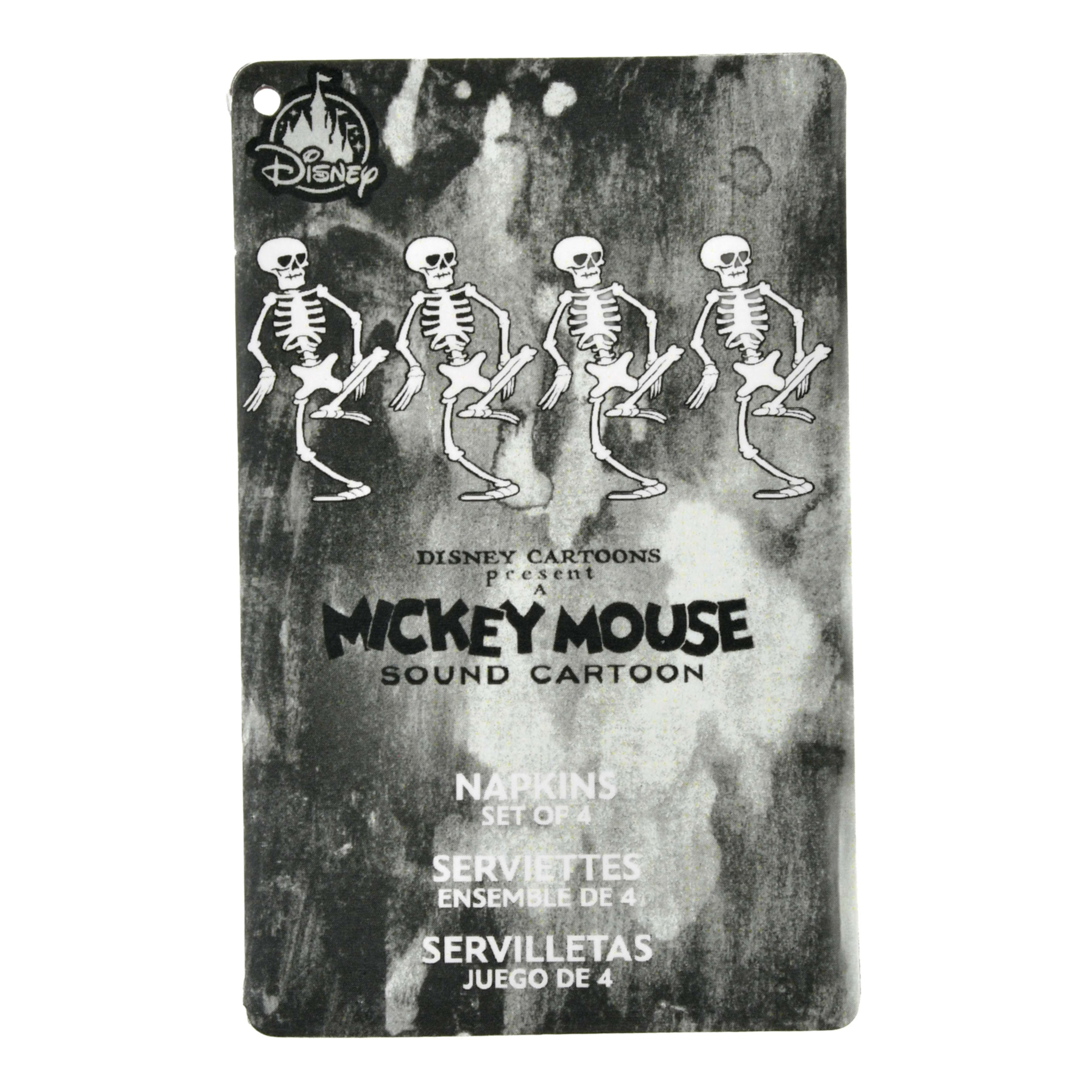 🌸 【預訂】黑白Mickey x Skeleton Napkin Set<日本限定>-The Skeleton Dance The Haunted House