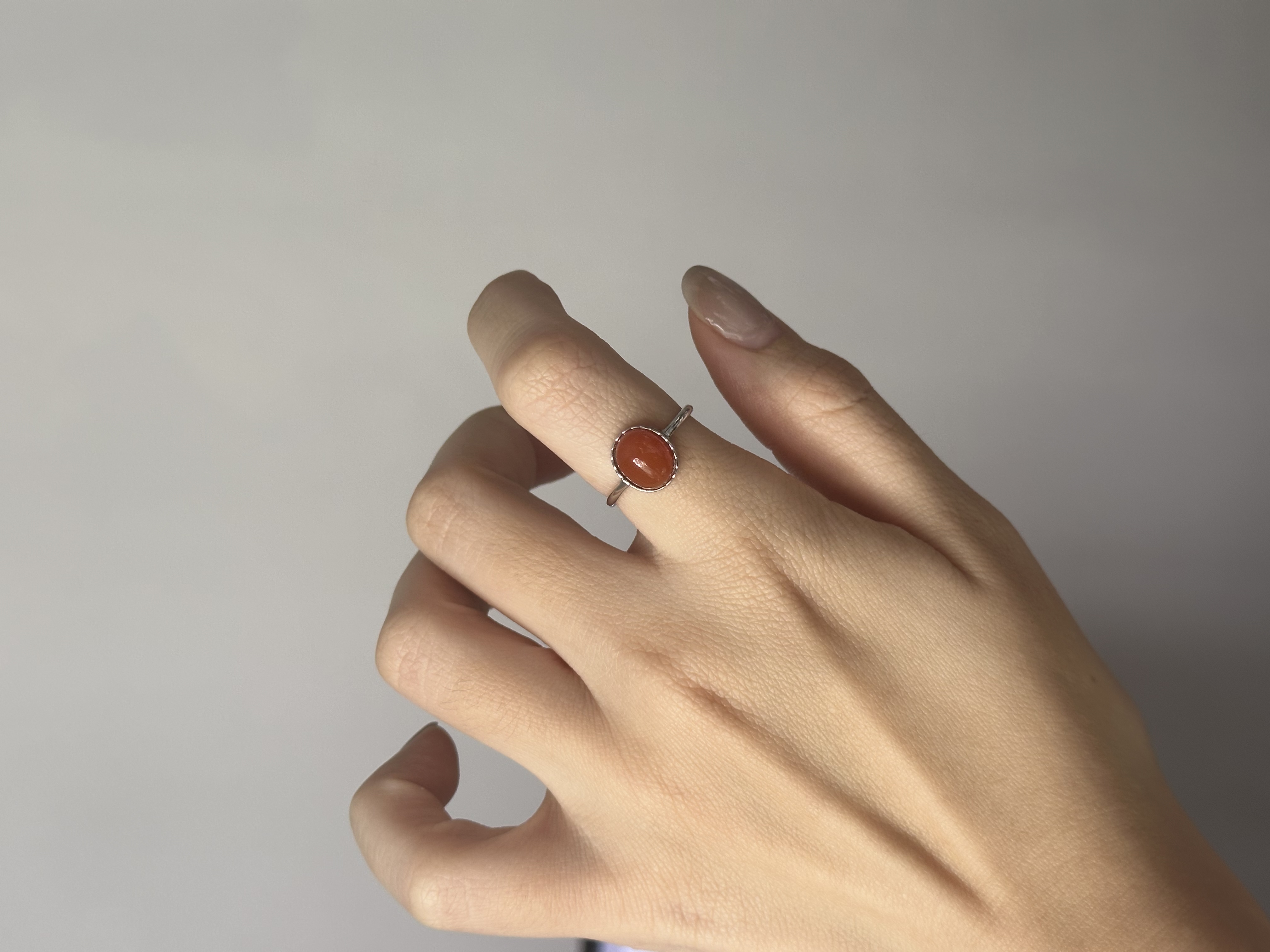 玛瑙戒指 ｜ Carnelian Ring S925