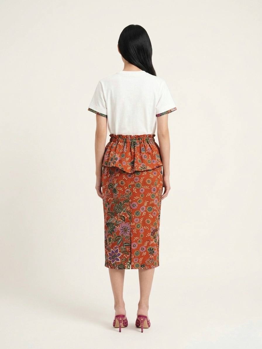 T8066 - Melur Peplum Batik Skirt
