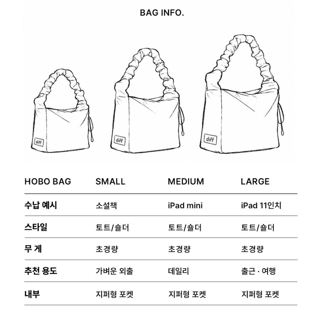 Diff Seoul Hobo Signature Bag (Medium)