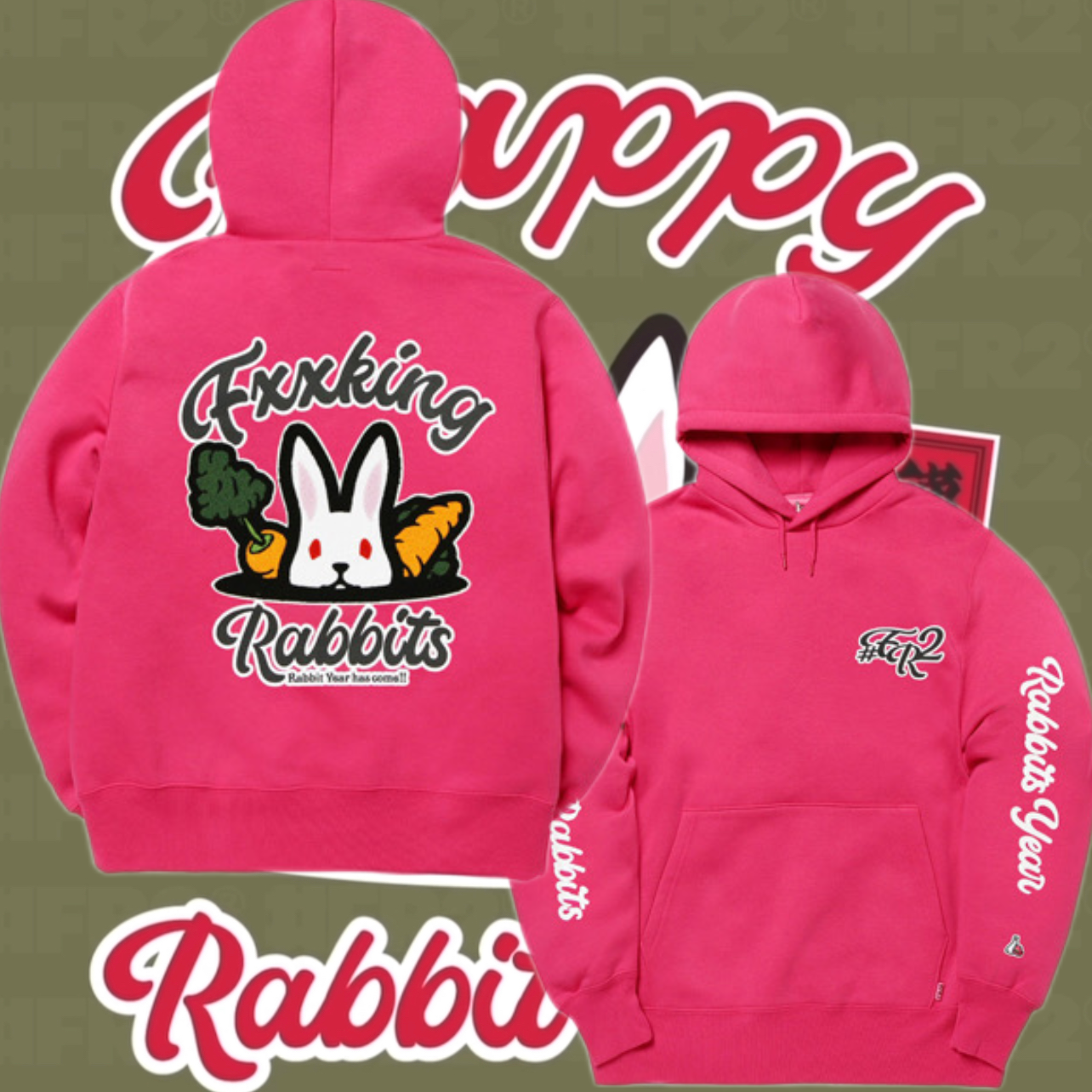 FR2柳 Rabbit Year Hoodie M 金沢限定 - トップス