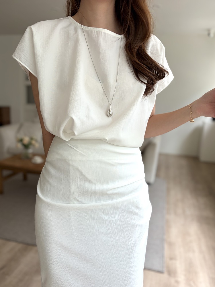 Lyra Ruched Set (White)