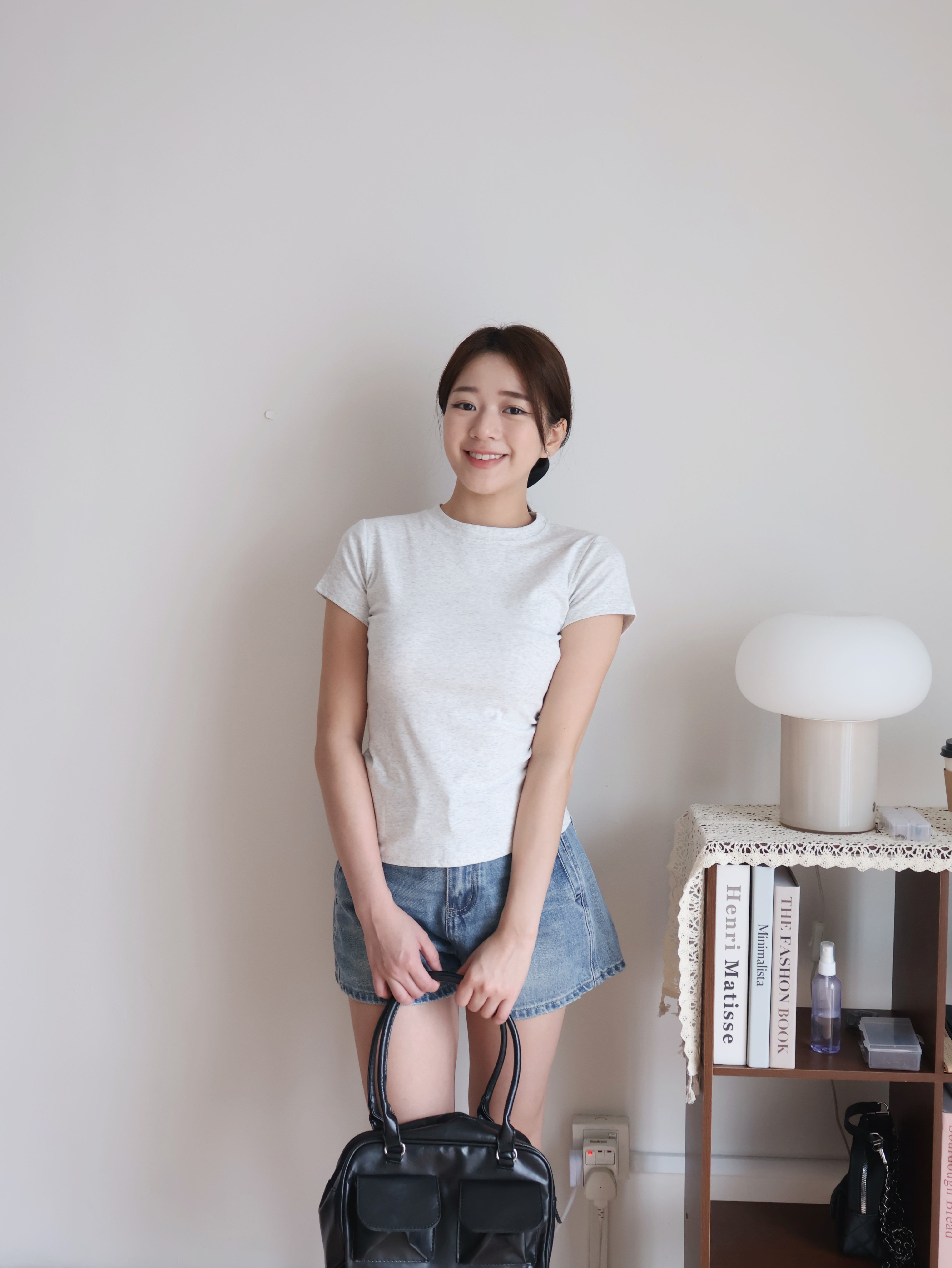 Hailey Cotton Tee | Ash
