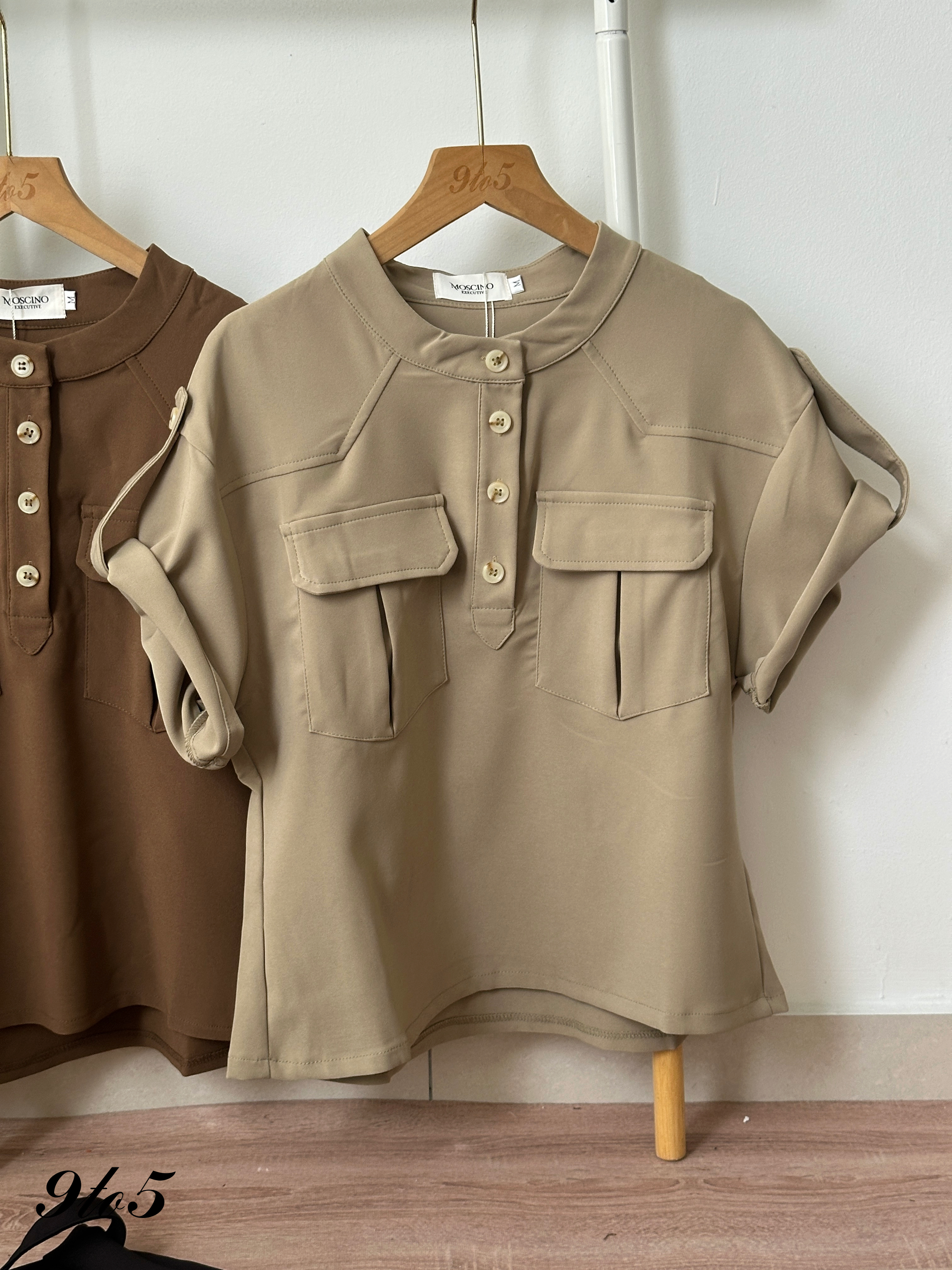 T4448 Mock Neck Cape Sleeve Shirt - 3 Colors 