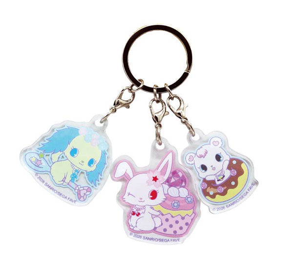 寶石寵物 Jewelpet 3連亞加力匙扣 露比 莎菲 奈娜 #P-SAG0107 [BANDAI] (IN-STOCK) 